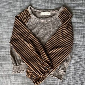 Vintage Havana Gray and Brown Knit Top